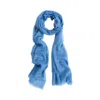 Lost Pattern Nyc Women's Featherlight Oversize Cashmere Scarf - Blue In Blue