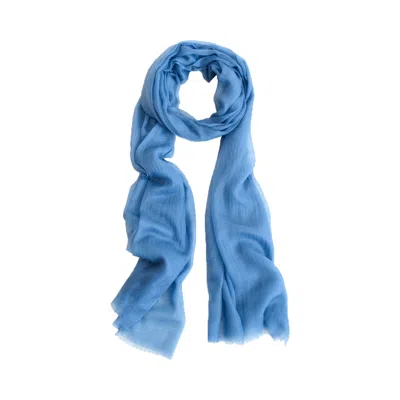 Lost Pattern Nyc Women's Featherlight Oversize Cashmere Scarf - Blue