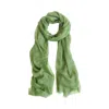 Lost Pattern Nyc Women's "featherlight" Oversize Cashmere Scarf - Olive Green In Green