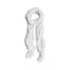 Lost Pattern Nyc Women's "featherlight" Oversize Cashmere Scarf - Smokey White In White