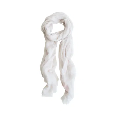 Lost Pattern Nyc Women's "featherlight" Oversize Cashmere Scarf - Smokey White