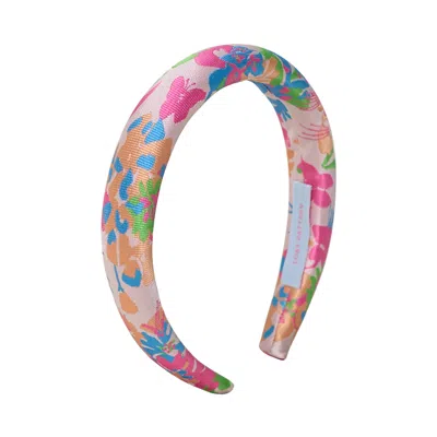 Lost Pattern Nyc Women's Frida X Lost Pattern "frida's Garden" Jacquard Hairband - Pastel In Black