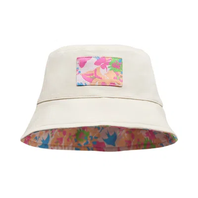 Lost Pattern Nyc Women's Frida X Lost Pattern "frida's Garden" Jacquard Reversible Bucket Hat - White