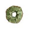 Lost Pattern Nyc Women's Green Maxi Flower Double-layer Oversized Silk Scrunchie - Martini Olive