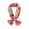 Lost Pattern Nyc Women's Green / Red "garden Chic" Silk Crepe Scarf - Floral