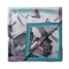 Lost Pattern Nyc Women's "himalaya" Large Silk Scarf In White