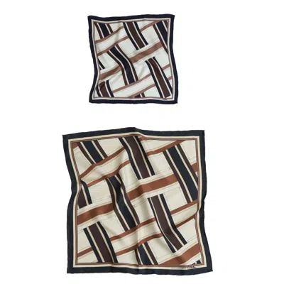 Lost Pattern Nyc Women's Lost Pattern X Leatherology Silk Pocket Square & Silk Square Scarf Set