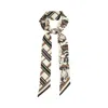 Lost Pattern Nyc Women's Lost Pattern X Leatherology Silk Twill Skinny Scarf - Neutral In Black/purple