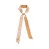 Lost Pattern Nyc Women's Orange / Yellow / Orange Neon Tiger Silk Skinny Scarf In Multi