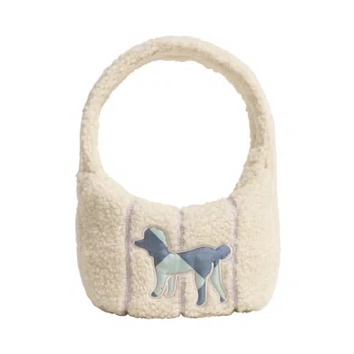 Lost Pattern Nyc Women's "pan Pan" Half Moon Shearling Bag - White