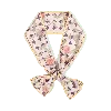 Lost Pattern Nyc Women's Pink / Purple Dream Silk Twill Neck Bow - Yellow In Pink/purple