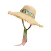 Lost Pattern Nyc Women's Pink / Purple Frida X Lost Pattern "frida's Garden" Raffia Hat With Ribbon Tie - Pink In Pink/purple
