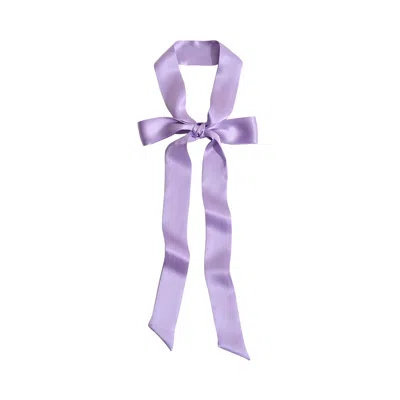 Lost Pattern Nyc Women's Pink / Purple "la Collectionneuse" Silk Ribbon Scarf - Purple