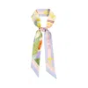 Lost Pattern Nyc Women's Pink / Yellow I Am My Own Muse By Frida Silk Twill Skinny Scarf