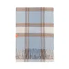 Lost Pattern Nyc Women's "plaid" Cashmere Scarf - Blue