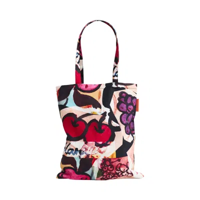 Lost Pattern Nyc Women's Red "lost Cherries" Cotton Tote Bag