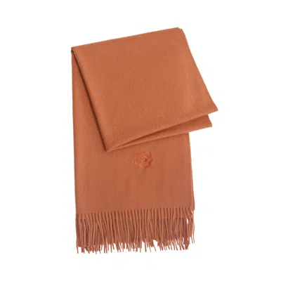 Lost Pattern Nyc Women's Red "the Big Shawl" Oversized Cashmere Wrap - Caramel