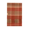 Lost Pattern Nyc Women's Rose Gold / Red "plaid" Cashmere Scarf - Brick Red In Multi