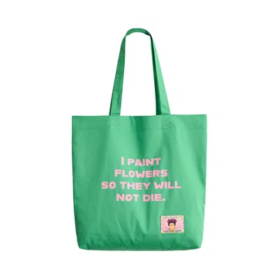 Lost Pattern Nyc Women's The Voice Of Frida Cotton Tote Bag - Cactus Green
