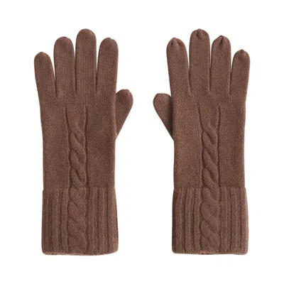Lost Pattern Nyc Women's "warmth Whisper" Cashmere Gloves - Chocolate Brown