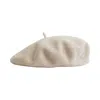Lost Pattern Nyc Women's White Bon Chic Wool Beret - Beige In White