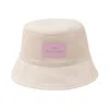 Lost Pattern Nyc Women's White "forest" Cotton Reversible Bucket Hat - Cream In White