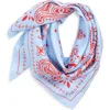 Lost Pattern Paisley Silk Bandana In Multi