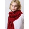 Lost Pattern Pixie Cashmere Scarf In Red