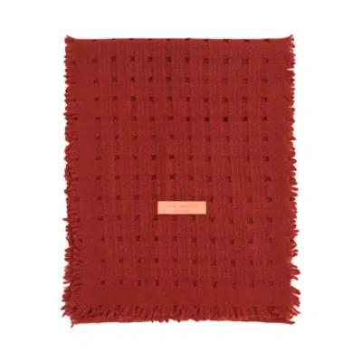 Lost Pattern Pixie Cashmere Scarf In Red