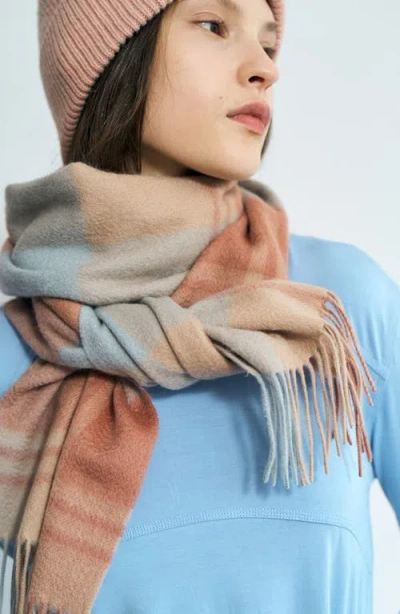 Lost Pattern Plaid Cashmere Scarf In Multi