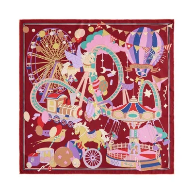 Lost Pattern "pop Pony" Silk Twill Large Silk Scarf