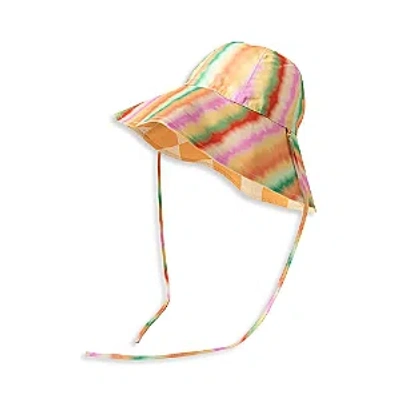 Lost Pattern Reversible Wide Brim Sun Hat In Multi