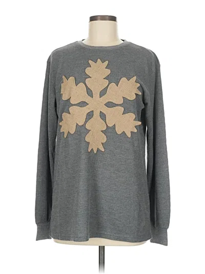 Pre-owned Lost Petal Linens Pullover Sweater In Gray