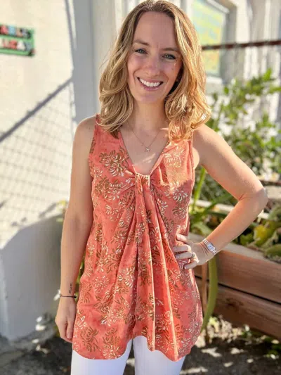 Lost River Flowy Tank Top In Sedona In Pink