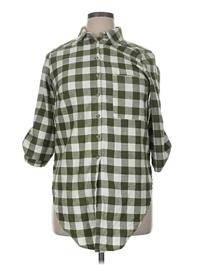 Pre-owned Lost + Wander 3/4 Sleeve Blouse In Green