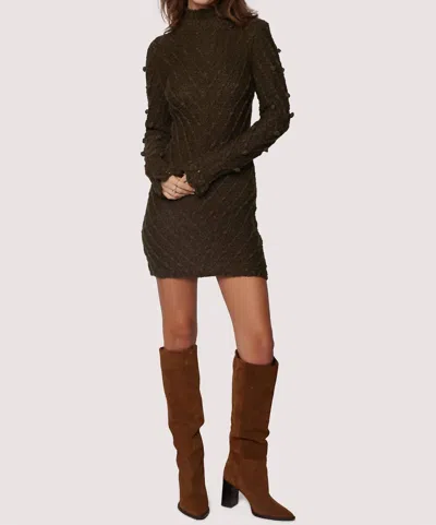 Lost + Wander Adelina Knit Mini Dress In Green