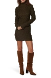 Lost + Wander Adelina Long Sleeve Cotton Blend Sweater Dress In Green