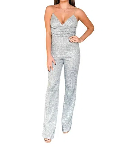 Lost + Wander After Party Jumpsuit In Pewter In Grey