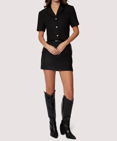 Lost + Wander Alessia Fitted Mini Skirt In Black