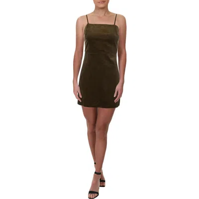 Lost + Wander Alicia Womens Ribbed Sleeveless Mini Dress In Brown