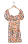 Lost + Wander Athens Adventure Minidress In Orange-multi