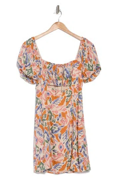Lost + Wander Athens Adventure Minidress In Orange-multi