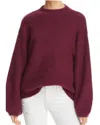 Lost + Wander Balloon Sweater In Plum In Burgundy