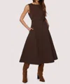 Lost + Wander Bella Vista Midi Dress In Dark Brown In Brown