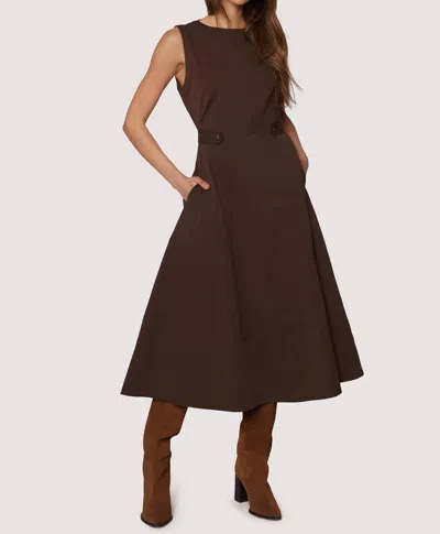Lost + Wander Bella Vista Midi Dress In Dark Brown