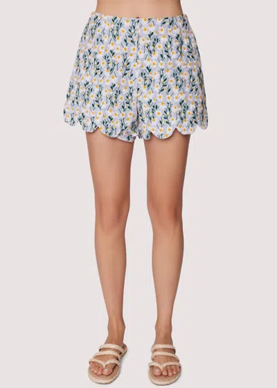 Lost + Wander Breath Of Youth Scallop Short In Light Blue