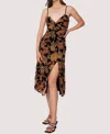Lost + Wander Cabin Hideaway Midi Dress In Black Floral In Black