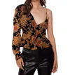 Lost + Wander Cabin Hideaway Top In Black Floral In Black