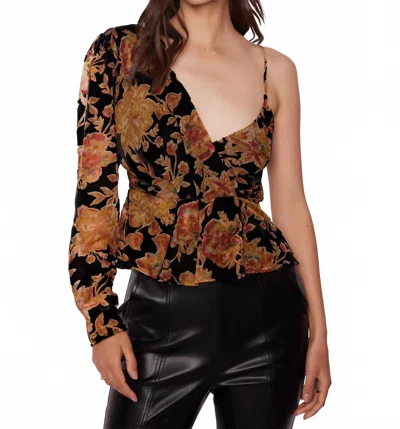 Lost + Wander Cabin Hideaway Top In Black Floral