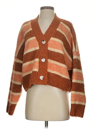 Pre-owned Lost + Wander Cardigan Sweater In Brown